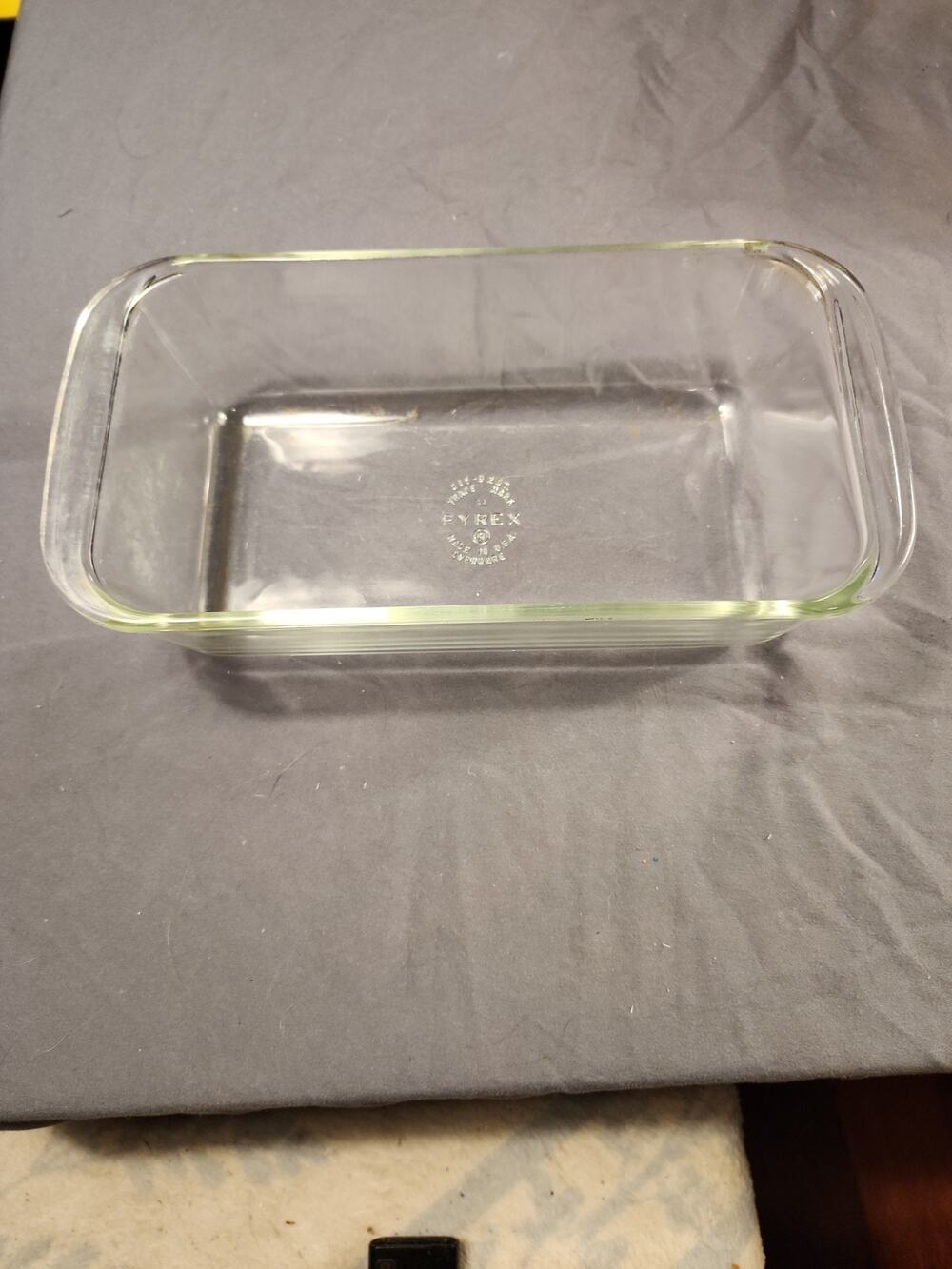 PYREX 215-B 9x5x3 Loaf Pan Bread Baking Dish Clear Glass USA
